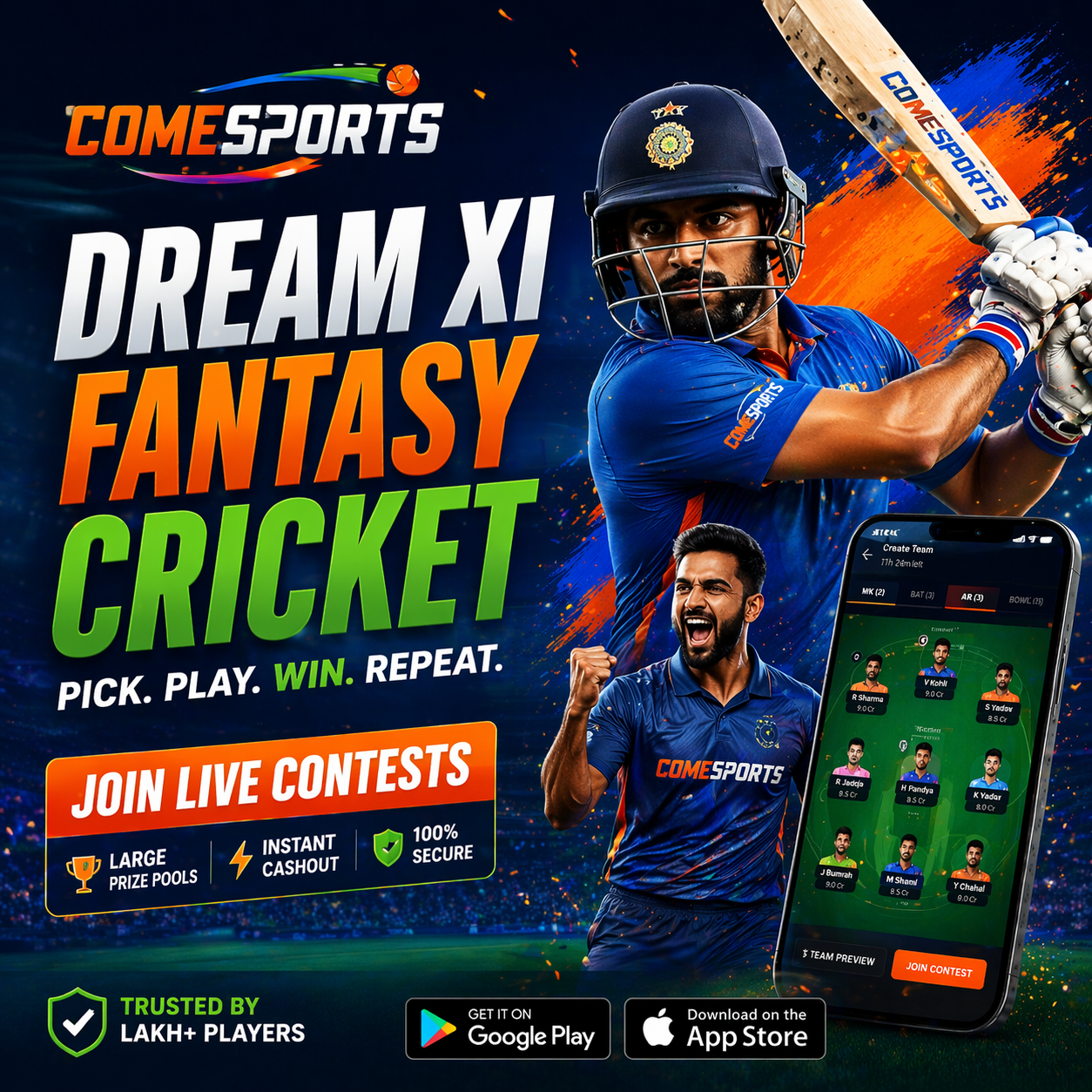 Cricket App Guru fantasy sports main visual